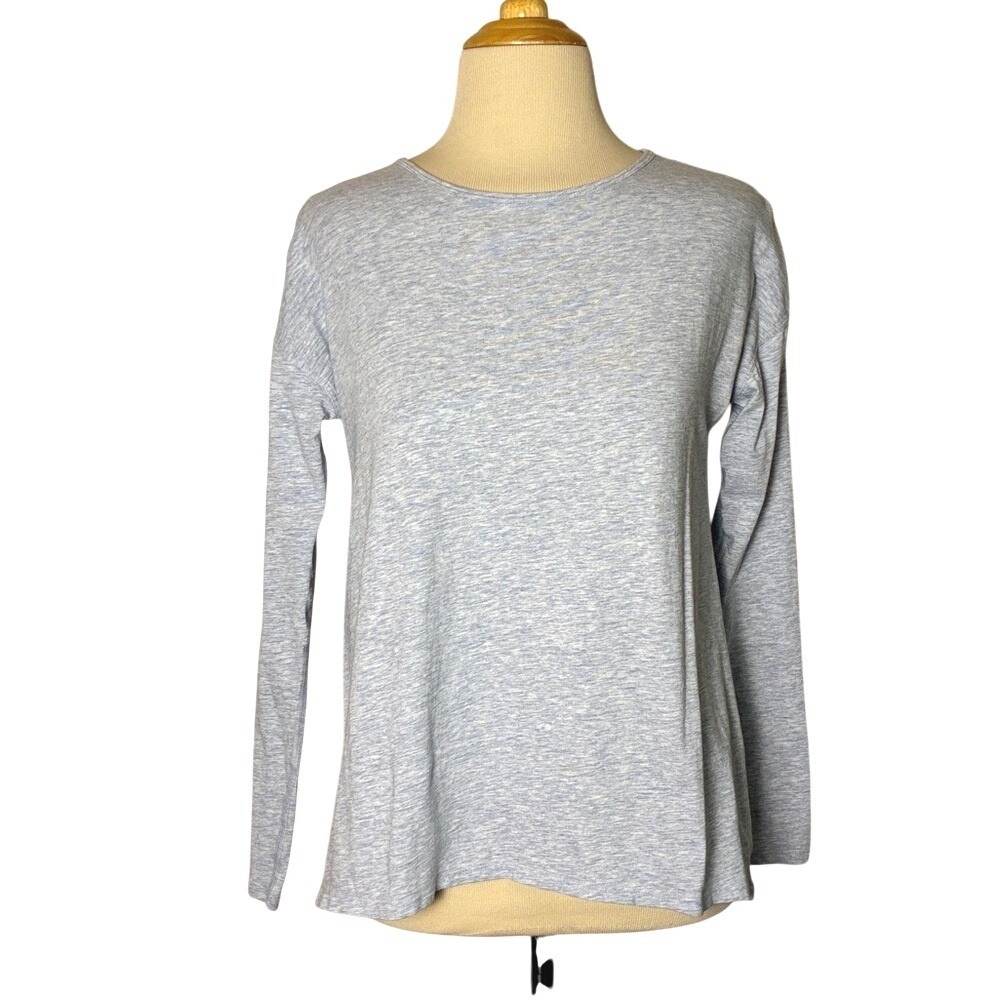 LULULEMON Women Size 8 Medium Heathered Starlight Back Into It Long Sleeve Tee - Picture 3 of 7